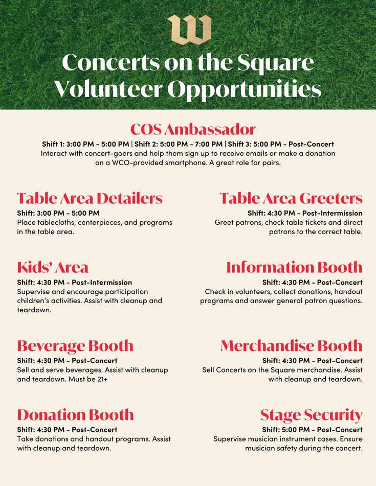 Volunteer Opportunities